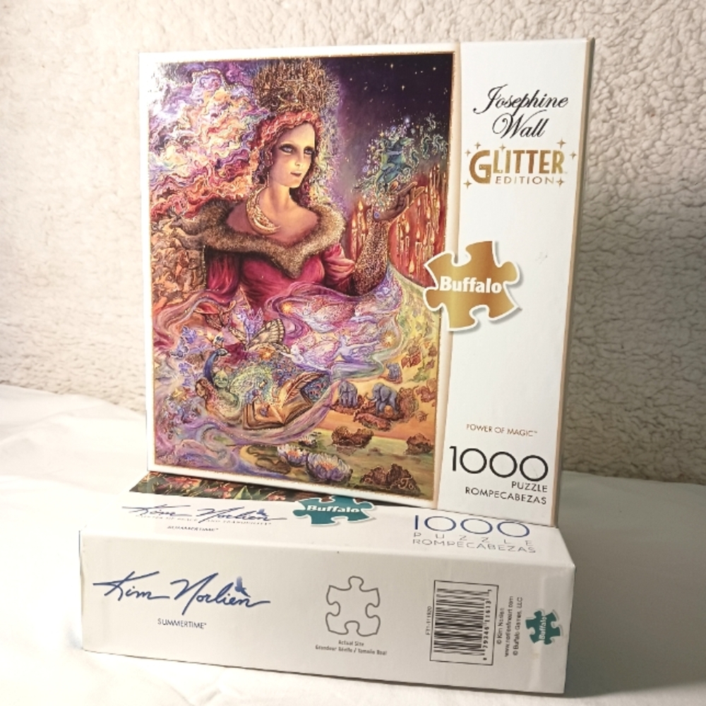 Buffalo 1000 Piece Puzzles X2 (1 Open, 1 Sealed) Josephine Wall, Kim Norlien - Picture 10 of 11
